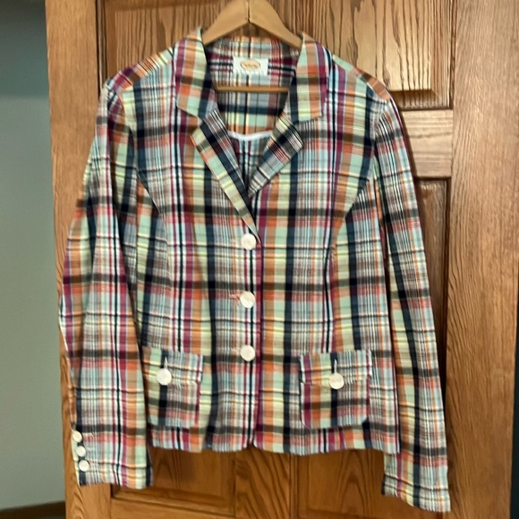 Talbots madras plaid cotton jacket - Picture 1 of 7